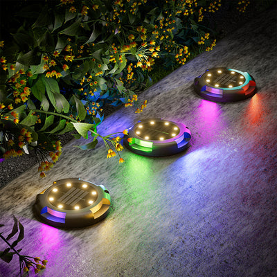 Solar Ground Lights – Weatherproof Design – Black ABS – Pack of 4 – GardenBrite™ 5