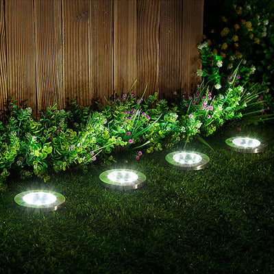 Solar Ground Lights – Weatherproof & Automatic – LED – Black – Pack of 4 0
