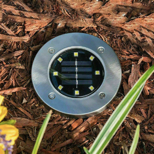 Solar Ground Lights – Weatherproof & Automatic – LED – Black – Pack of 4 6