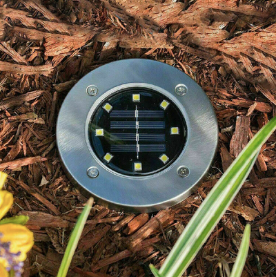 Solar Ground Lights – Weatherproof & Automatic – LED – Black – Pack of 4 6