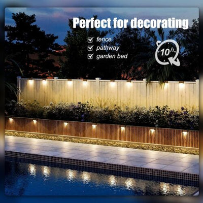 Solar Step Light – IP65 Weatherproof – Durable Plastic – Black – GardenBrite 3