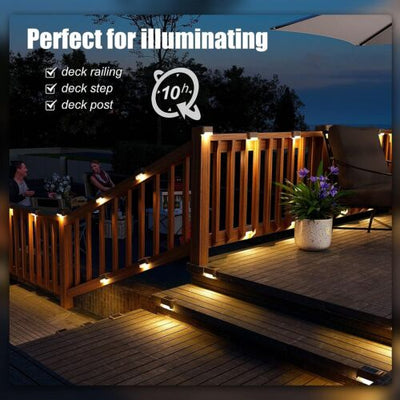 Solar Step Light – IP65 Weatherproof – Durable Plastic – Black – GardenBrite 4