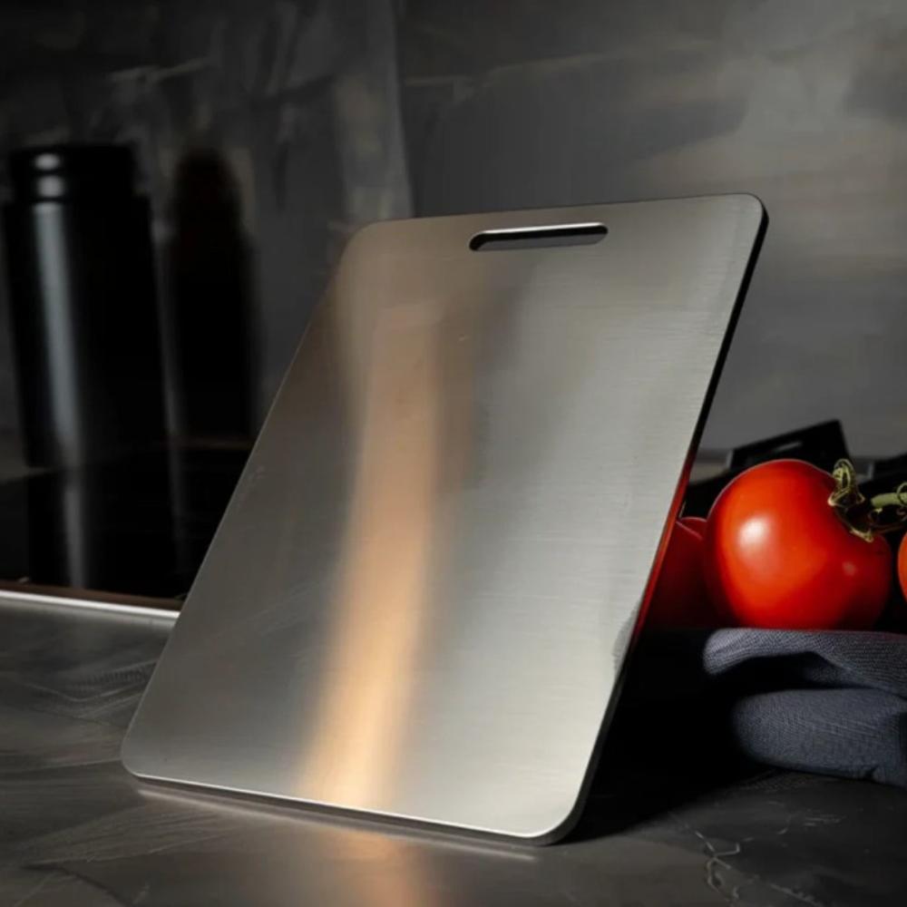 Stainless Steel Chopping Board – Antibacterial Surface – SUS304 – Silver – Standard Size 0