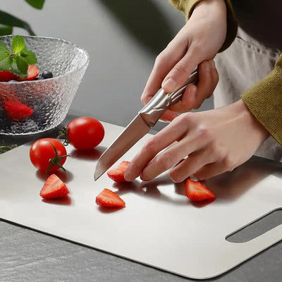 Stainless Steel Chopping Board – Antibacterial Surface – SUS304 – Silver – Standard Size 2