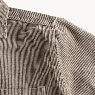 Tommy – Classic Corduroy Men's Shirt – Durable Cotton – Brown 3