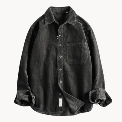 Tommy – Classic Corduroy Men's Shirt – Durable Cotton – Brown 6