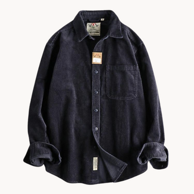 Tommy – Classic Corduroy Men's Shirt – Durable Cotton – Brown 7