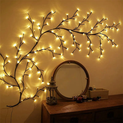 Twilight Willow Vine – 96 LED Fairy Lights – Green – 2 Meters – GardenBrite 0