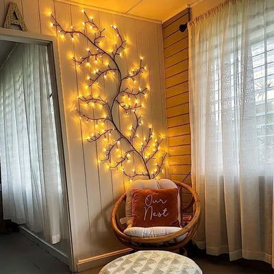 Twilight Willow Vine – 96 LED Fairy Lights – Green – 2 Meters – GardenBrite 1