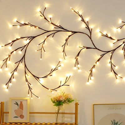 Twilight Willow Vine – 96 LED Fairy Lights – Green – 2 Meters – GardenBrite 2