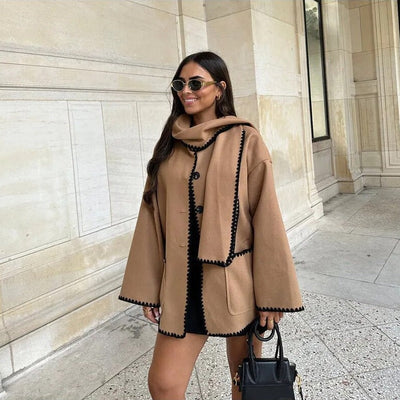 Verena – Elegant Blazer Jacket – Warm Fabric – Black 10