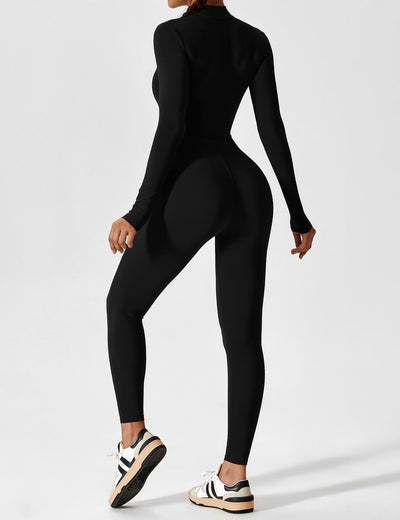Wanda – Sporty Full Body Bodysuit – Elastic – Black 1