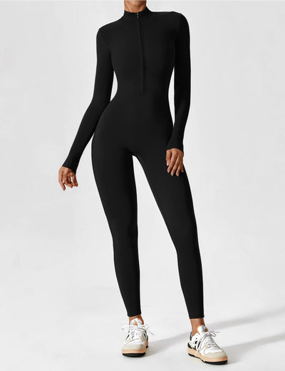 Wanda – Sporty Full Body Bodysuit – Elastic – Black 2