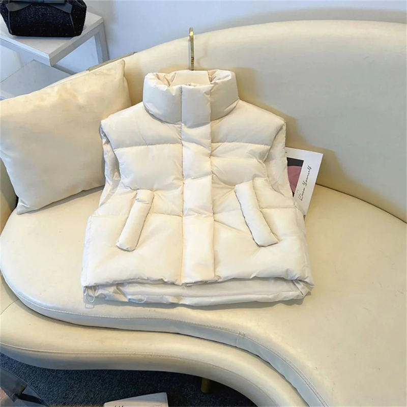 Warm Quilted Women's Vest – Black Gilet 1