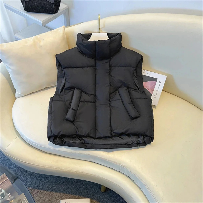 Warm Quilted Women's Vest – Black Gilet 2