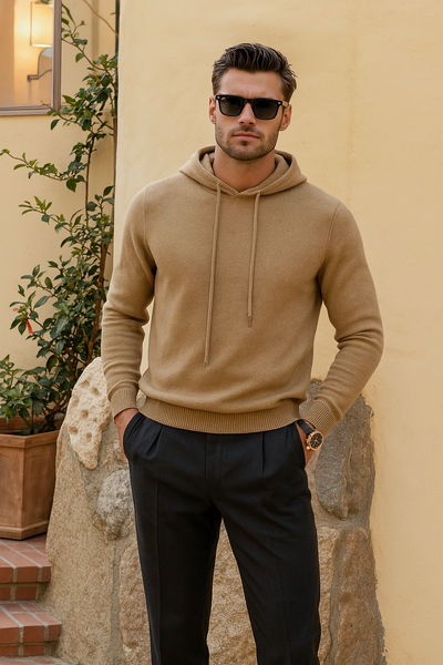 Willie – Men's Cashmere Jumper – Dark Gray 1